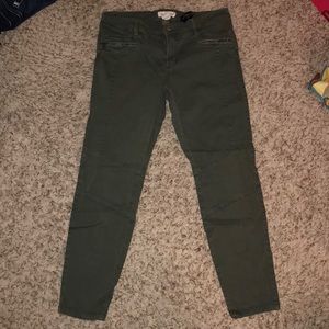 Army Green H&M jeans w/ zippers